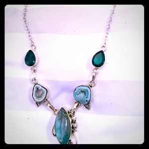 Heavenly handmade druzy necklace!